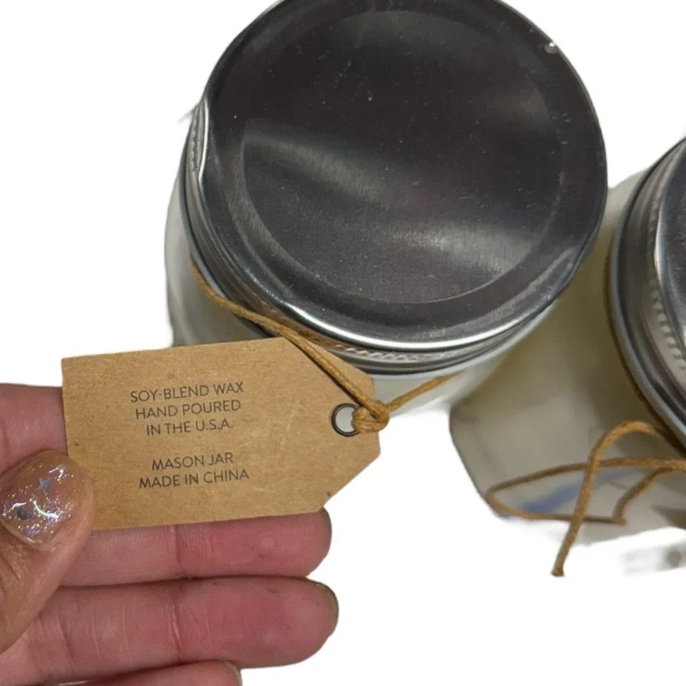 Rae Dunn 3 CALM HOME DREAM Rain‎ Gardenia10oz Scented Jar Candles WP72Q